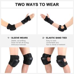 Joelho cotovelo almofadas para adultos e crianças, guardas, engrenagem protetora, skate, ciclismo, patinação, ciclismo, esportes ao ar livre, 6pcs - Image 5