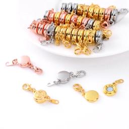 Fechos magnéticos para joias, fecho de lagosta para pulseiras e colares, conectores de duas cabeças, acessório de bricolage, 10x33mm, 4 pares - Image 2