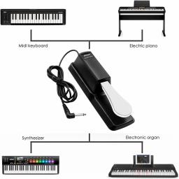 Miwayer Sustain Pedal com Interruptor de Polaridade para Teclado MIDI Synth Pianos Digitais Tambor Eletrônico Piano Elétrico - Image 5