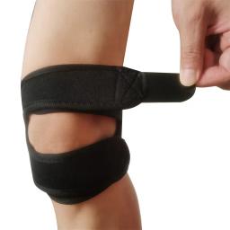 Joelheira esportiva para homens, patela dupla, alça de suporte de tendão, protetor de almofada, faixa de joelho aberta, fitness, 1 pc - Image 1