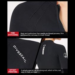 Terno de mergulho neopreno para homens e mulheres, jaqueta wetsuit, surf snorkeling, pesca submarina, pesca submarina, equipamento de kitesurf, 2mm, 3mm - Image 3