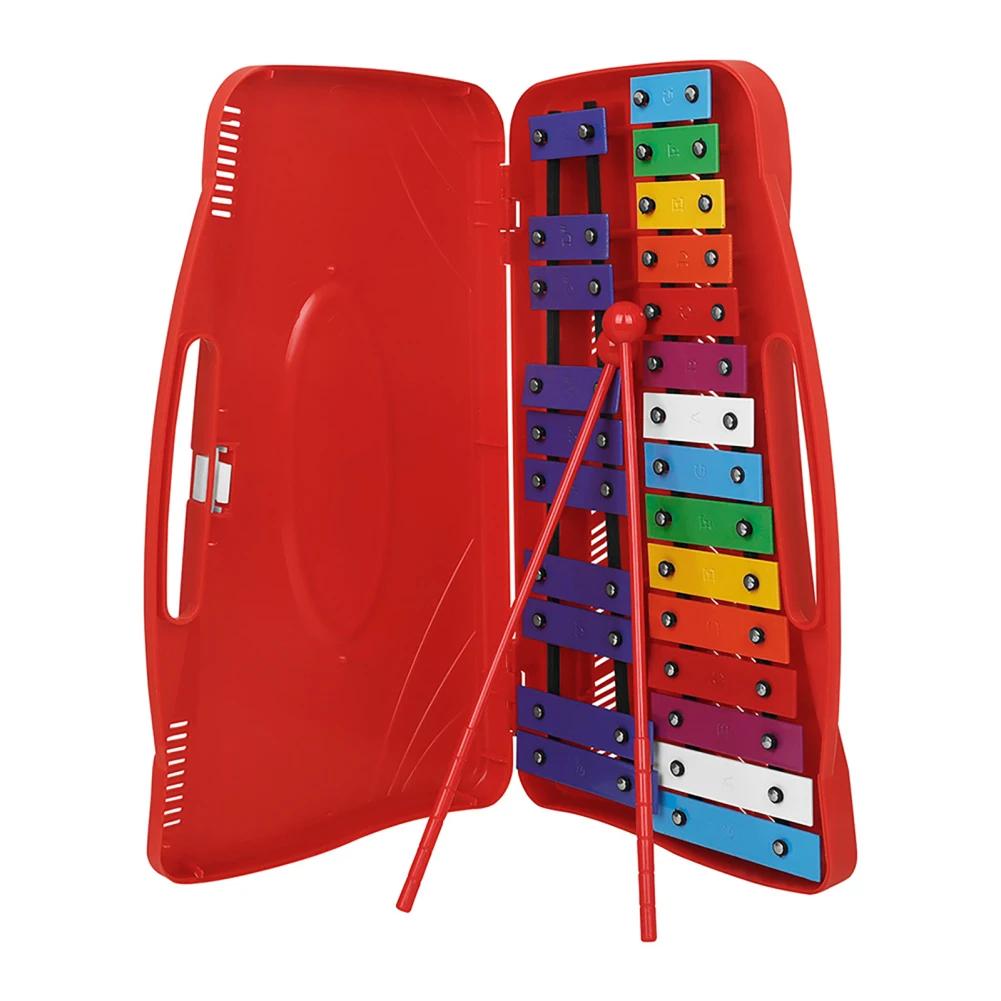 Glockenspiel Xilofone Chaves de Metal, Instrumento de Percussão Profissional com Case, 2 Marretas Seguras, Música Songbook, Drop Ship, 25 Notas - Image 1