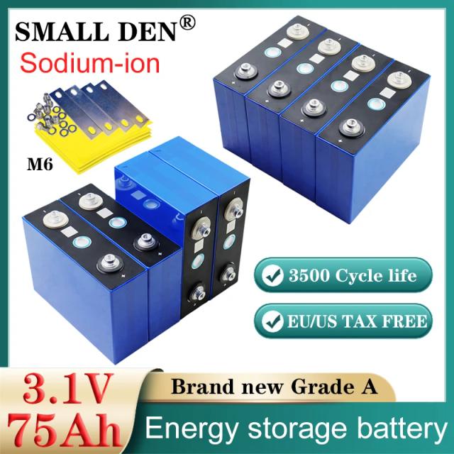 1-20 peças novo original 3.1v 75ah bateria de íon de sódio 10c descarga diy12v 24v veículo elétrico barco rv inversor iate armazenamento solar
