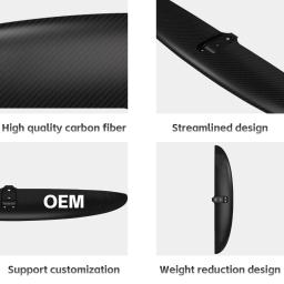 Watersports-Powered Surfing Hydrofoils, Material De Fibra De Carbono Completo, Kiteboard, GY-HPS 880, 3k, 1079sqcm, direto da fábrica - Image 4