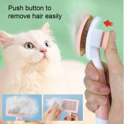 Escova de agulha para animais de estimação, depilação, auto limpeza, beleza, cuidados com a pele, ferramenta de massagem, acessórios para cães, gato e cachorro - Image 3