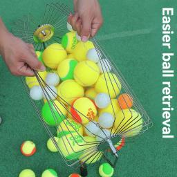 Selecionador portátil de bola de tênis Sem dobra, Cesta tipo tambor, Ajustável - Image 4