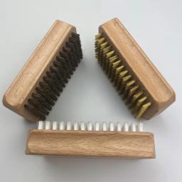 3 pçs punho de madeira latão/nylon/crina escova de depilação de esqui snowboard ferramenta de manutenção escova de cera de neve escova de esqui acessórios de esqui - Image 5