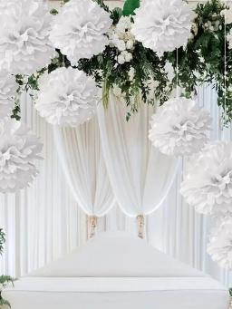 Pom Pom Pom Decorações Penduradas para Festas De Aniversário, Festa De Casamento, Decorações De Graduação, 9 Papel - Image 5