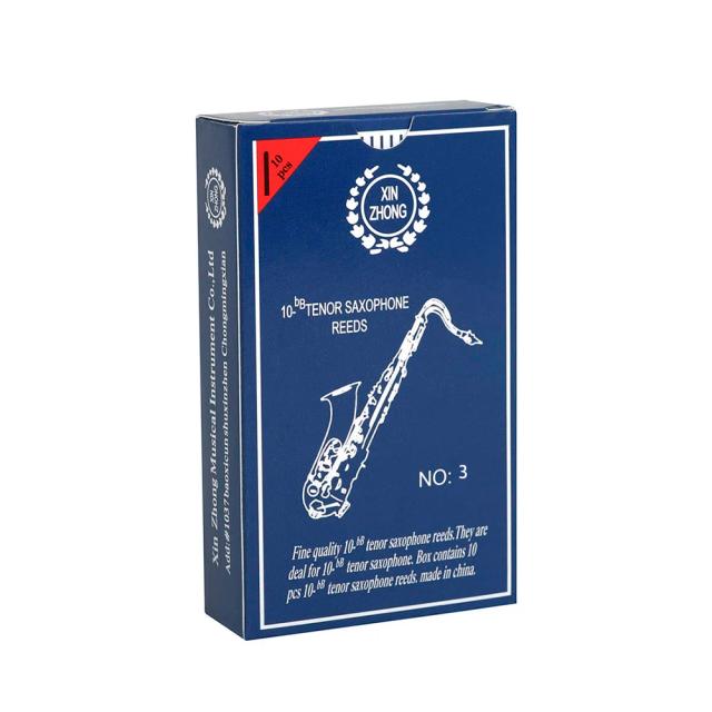 Reeds de Madeira Maciça para Saxofone Tenor - Forças 2.5 e 3.0 - 10 Peças para Instrumentos de Sopro