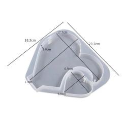 Forma do coração Molde de Silicone para Resina Epóxi, Cristal Ornamento do Amor, Molde com Base, Decoração para o lar, Artesanato DIY - Image 5