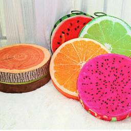 Almofada em formato de fruta de 33cm para leitura na cama e assistir costas e cabeça travesseiro almofada redonda sem fiapos - Image 1