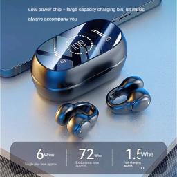 Fones De Ouvido Sem Fio De Condução Óssea, Bluetooth Gaming Headsets, Cancelamento De Ruído, Fones De Ouvido Esportivos, Xiaomi, iPhone, AAA Plus Qualidade - Image 3