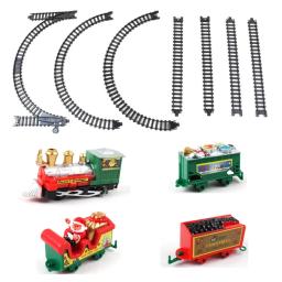 Conjunto de brinquedos de trem elétrico para crianças, quebra-cabeça divertido, DIY artesanal montado, presente de Natal interativo, festa - Image 6