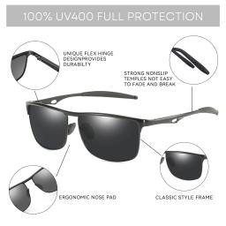 Zenottic alumínio uv400 proteção óculos de sol moda polarizada óculos de sol para pesca caminhadas golfe condução unisex - Image 5