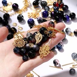 Mixed Metal encantos para fazer jóias, contas de vidro, conectores, acessórios para DIY Pulseira, colar, brincos, 30g, 50g por lote - Image 3