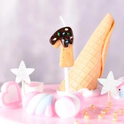 Digital Velas para Cake Topper, Chocolate Doce, Biscoitos, Donut, Gradiente Desejando, Festa, Baking Supplies, 0-9 Número, 1Pc - Image 5