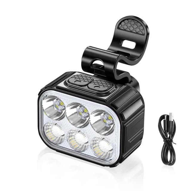 Conjunto de Luzes LED para Bicicleta com Carregamento USB - Luz Dianteira e Traseira À Prova d'Água para MTB e Acessórios de Ciclismo