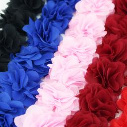 Decoração De Tecido De Renda De Chiffon, Fitas De Presente De Flor Artesanato, Base De Tecidos Não Tecidos, 1 m - Image 5