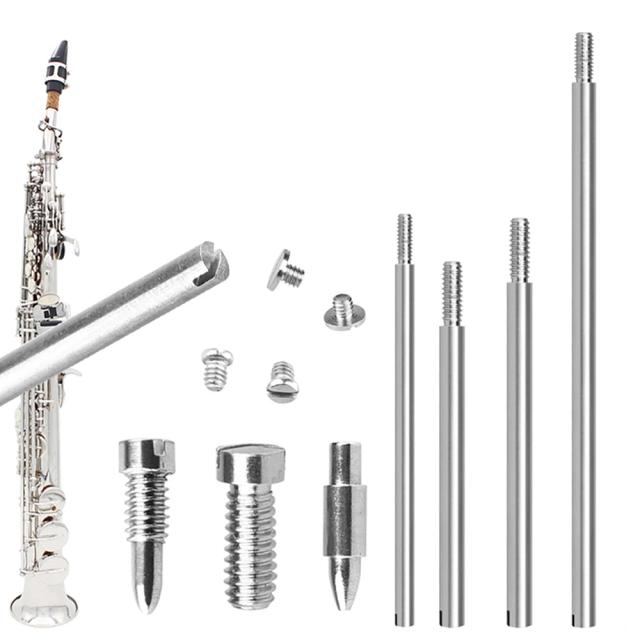 Kit Completo de Reparação para Saxofone Soprano com 57 Peças em Aço - Acessórios Essenciais para Manutenção de Instrumentos