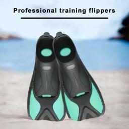 Nadadeiras De Treinamento De Natação Profissional, Nadadeiras De Plástico, Nadadeiras De Snorkeling, Lâmina Curta, Mergulho, 1 Par - Image 1