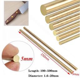 Round Brass Round Bar Rod, DIY Faca Handle, Circular Wire Tube, Modelmaking Brass Rod, Diâmetro 1.6-20mm, Comprimento 100-500mm - Image 1