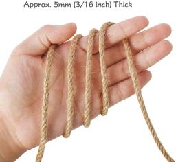 Fio de juta para artesanato DIY, 100% natural, corda de cânhamo, cordão, jardinagem, rede, decoração de casa, 1-14mm - Image 2