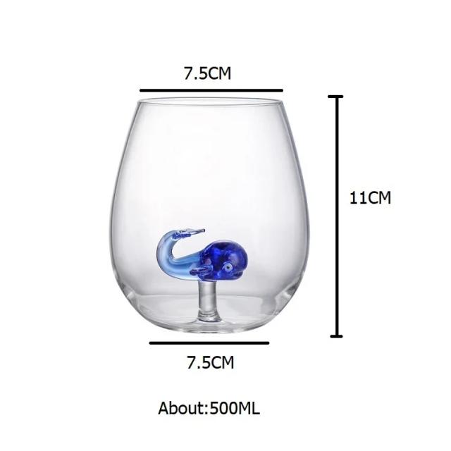 Copo 3D Azul Stereo com Design de Baleia para Bebidas Frias em Festas em Casa
