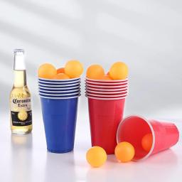 12/24 copos de cerveja pong conjunto beber copo jogo de tabuleiro festa em casa copos de plástico reutilizáveis copos vermelhos jogar jogos de mesa festa bar suprimentos - Image 2