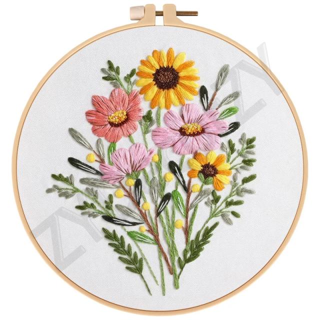 Kits de Bordado em Ponto Cruz: Hoop Frames, Anéis, Racks e Conjuntos DIY para Artesanato Adulto e Costura Manual