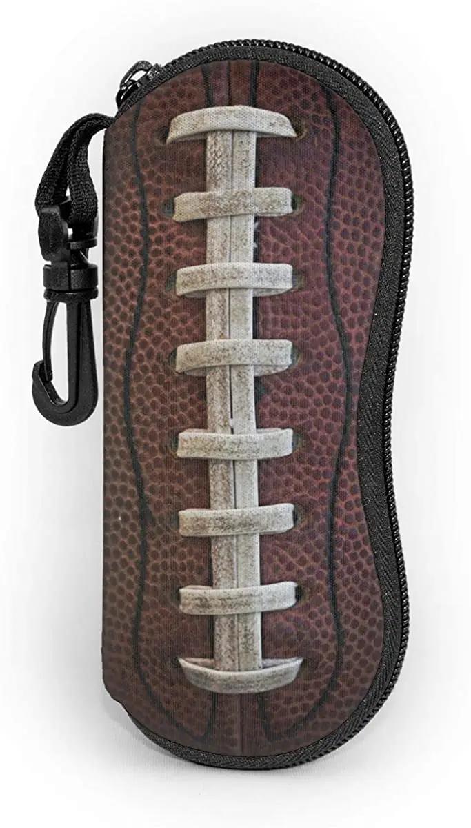 Futebol Macio Óculos De Sol Caso para Homens Mulheres Ultra Leve Neoprene Zipper Óculos Portátil Caso Óculos com Cinto Clipe - Image 1