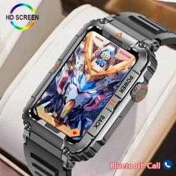 Relógio inteligente militar robusto para homens, Android IOS, relógios de negócios, IP68 impermeável, 1.85 ", AI Voice, Bluetooth Call, GPS Smartwatch - Image 1