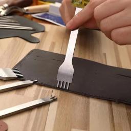 Ferramenta de perfuração costurada à mão, ferramentas artesanais de couro, furadores, ferramenta de costura de laço, DIY - Image 1