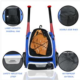 Mochila de beisebol softball com compartimento de sapatos, Bolsa de bastão softball ao ar livre para jovens e adultos, Bolsa de ombro esportiva grande capacidade - Image 2