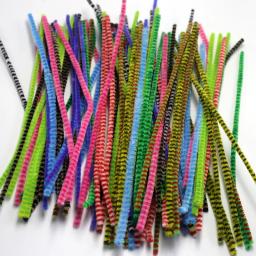 Chenille Stem Pipe Cleaners para Crianças, Brinquedos Criativos, Material Artesanal, Tiras De Pelúcia, DIY, Brinquedos do Jardim de Infância, 100Pcs - Image 2