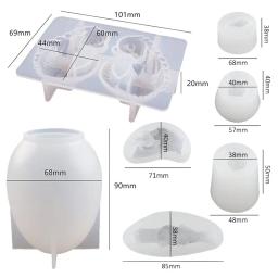 Molde de silicone de resina epóxi de ovo de dragão 3D DIY em forma de ovo bola de céu estrelado molde de luz noturna para fundição epóxi artesanato decoração de casa - Image 2
