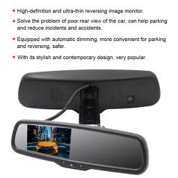 Espelho Retrovisor do carro Monitor com Suporte, Auto Escurecimento do Monitor, Black Rear View, 4,3" - Image 3