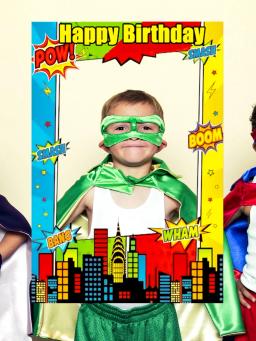Suprimentos para festa de super herói, decoração de aniversário de super herói, festa de aniversário, cabine de foto, moldura de adereços - Image 3