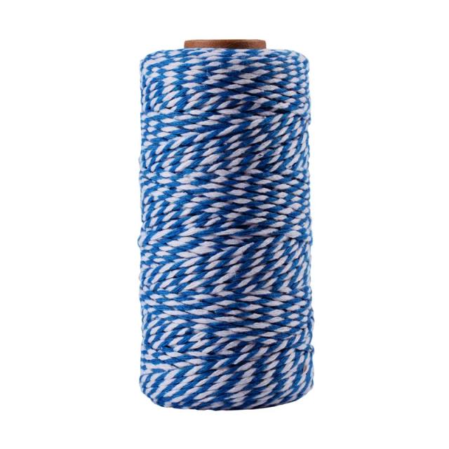 Cordão Grosso de Algodão com Fio Dourado para Artesanato DIY Rústico - 100m de Fio Metálico de Padeiros, Ideal para Decoração de Natal e Projetos Criativos