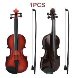 Simulação de corda ajustável instrumento musical brinquedo de violino para crianças iniciantes presente de festa de aniversário (cor aleatória) - Image 3