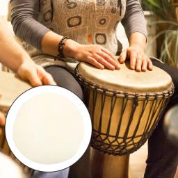 Tambor africano pele tambor capa substituição tambores africanos superfície pele de cabra tambor instrumento percussão acessórios - Image 4