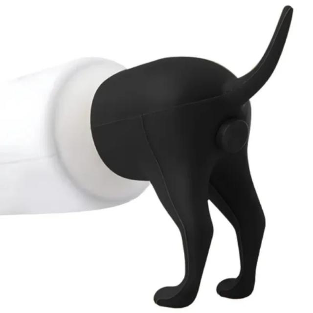 Tampa Criativa para Dispensador de Creme Dental com Tema Engraçado de Cão e seu Bigode de Poop