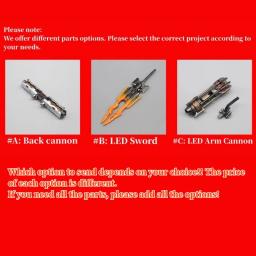 Kit de Atualização de Arma Espada LED, Múltiplos Modos, Canhão Traseiro Fluorescente, Canhão Braço, SS109 Megatank Acessórios, 3D DIY - Image 2