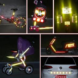 Alta Visibilidade Bicicleta Refletor Adesivo, Laranja Ciclismo Roda Rim Fitas Reflexivas, auto-adesivo decalque, filme DIY para carro, 10m, 5cm - Image 6