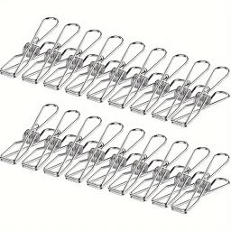 Aço inoxidável Lavanderia Roupas Pegs, Pinos De Roupas, Metal Pendurado Clipes, Lavanderia Cabide, 6cm, 2.36in, 60PCs - Image 1