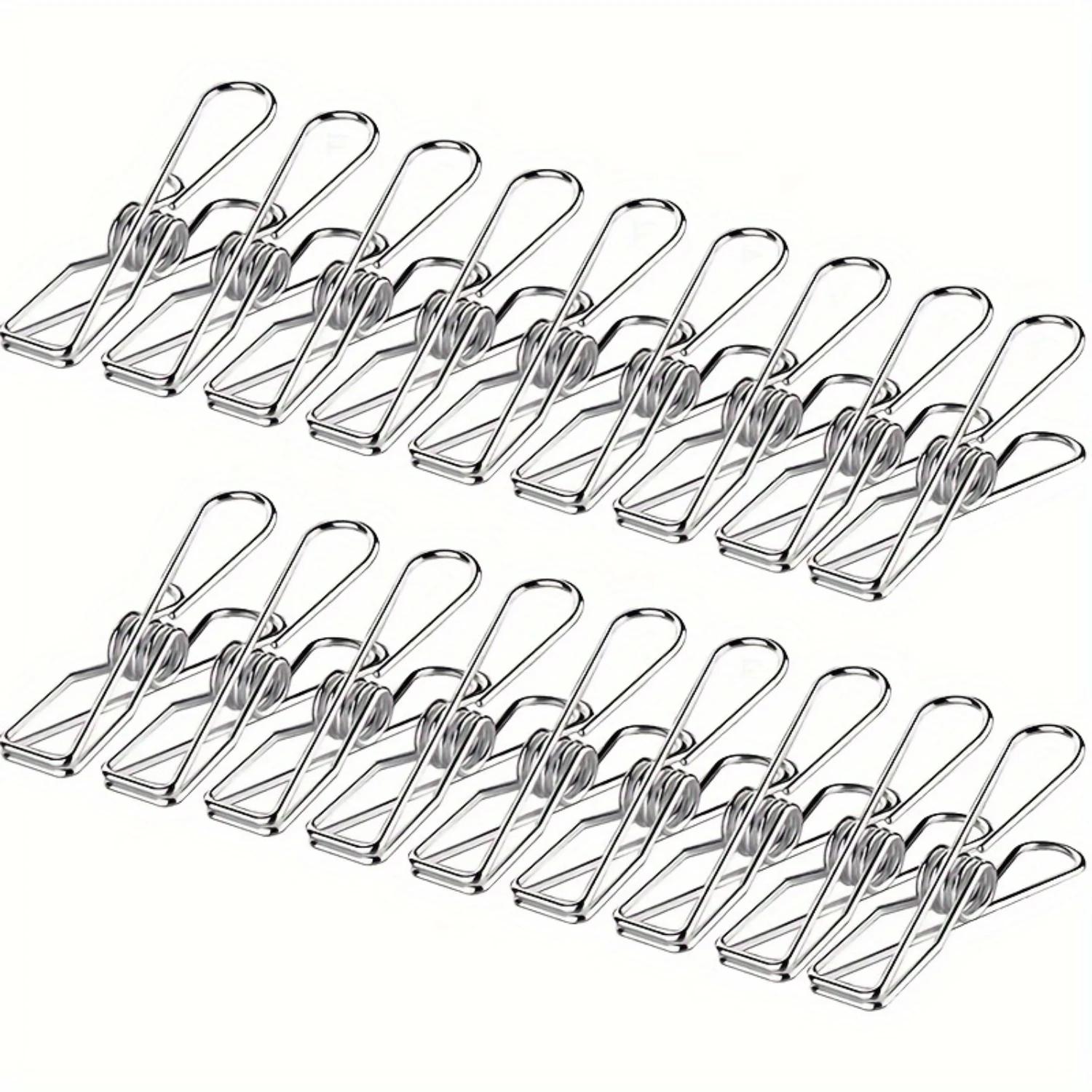Aço inoxidável Lavanderia Roupas Pegs, Pinos De Roupas, Metal Pendurado Clipes, Lavanderia Cabide, 6cm, 2.36in, 60PCs - Image 1