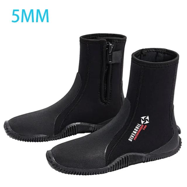 Botas de Neoprene para Mergulho e Surf: Conforto e Calor em Água Fria, 5mm