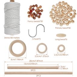 Macramé Kit para Iniciantes Corda De Algodão Natural Macramé Wall Hanging Kit Macramé Completo Fazendo Kit Suprimentos DIY Macramé - Image 6