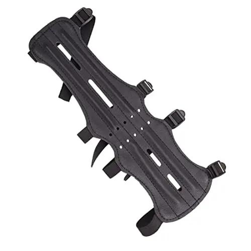 Tiro com arco braço guardas manga de couro do plutônio estendido alongado braço guarda protetor arco antebraço guarda engrenagem para tiro caça - Image 1