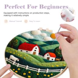 SDOYUNO-Kit Artesanal Feltragem Agulha para Mulheres, Ferramenta de Feltro Menina, Instrução Incluída, Cores Criativas, Bordado Artesanal, DIY - Image 6