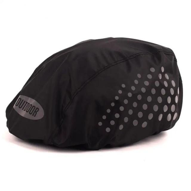 Capa de chuva impermeável para capacete de bicicleta com faixa reflexiva para ciclismo e proteção em neve
